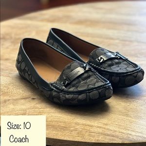 Coach black/gray loafers